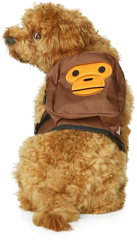 BAPE Brown Baby Milo Backpack Dog Harness A .